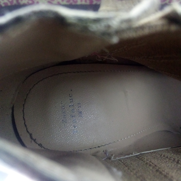 Zara Trafaluc Women's Tan Suede Block Heeled Boots - Picture 9 of 10